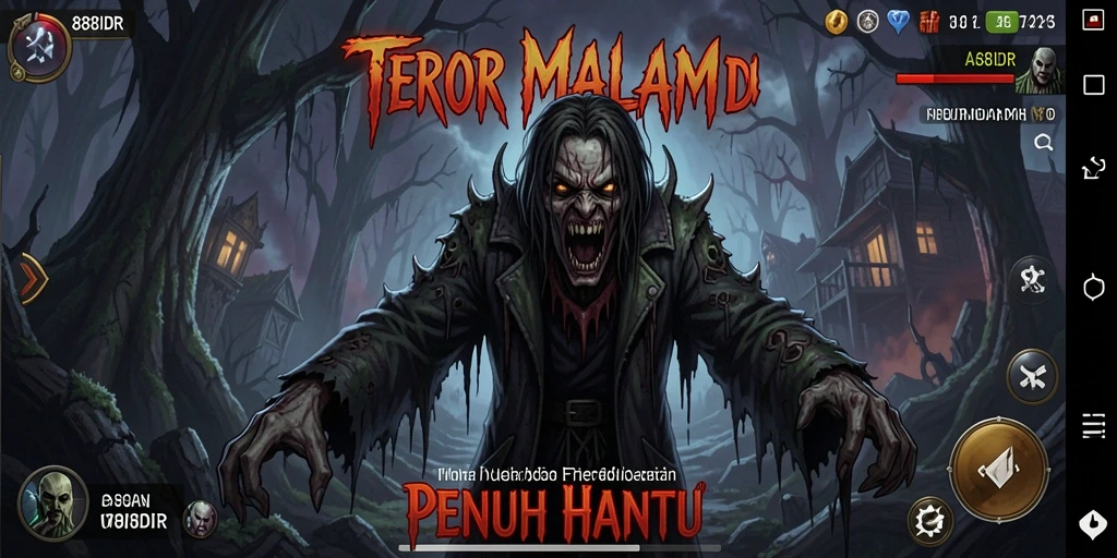 Screenshot gameplay menampilkan suasana mencekam dalam 888IDR.