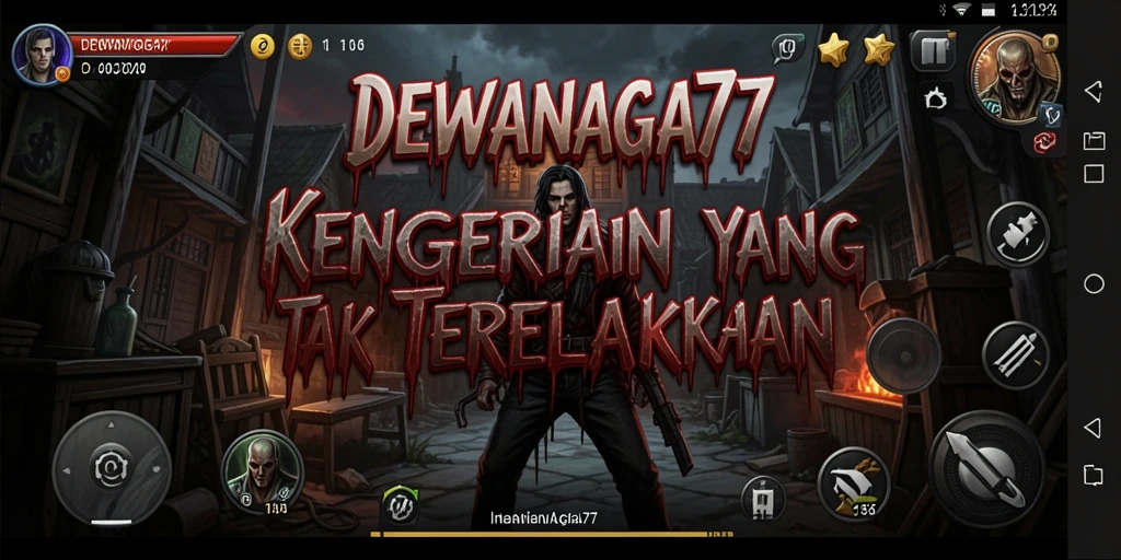 Tampilan menyeramkan gameplay DEWANAGA77 dalam suasana kegelapan.