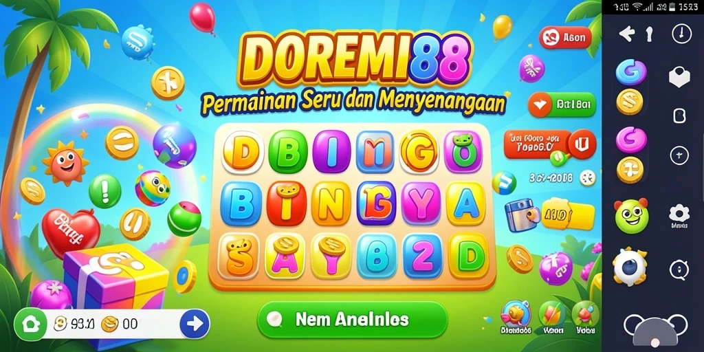 Screenshot gameplay DOREMI88 yang menampilkan keseruan permainan Bingo.