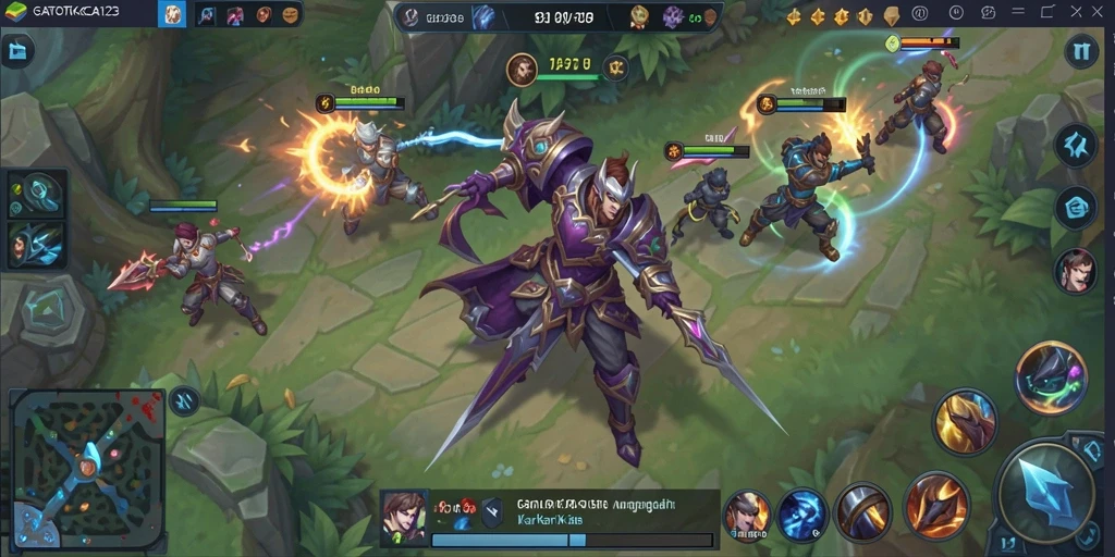 Tampilan gameplay GATOTKACA123 yang mendebarkan dan penuh aksi.