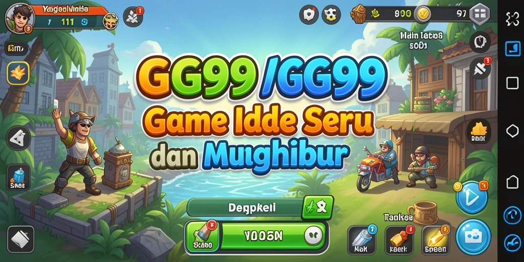 Screenshot gameplay GG99 yang menampilkan aktivitas mengumpulkan sumber daya.