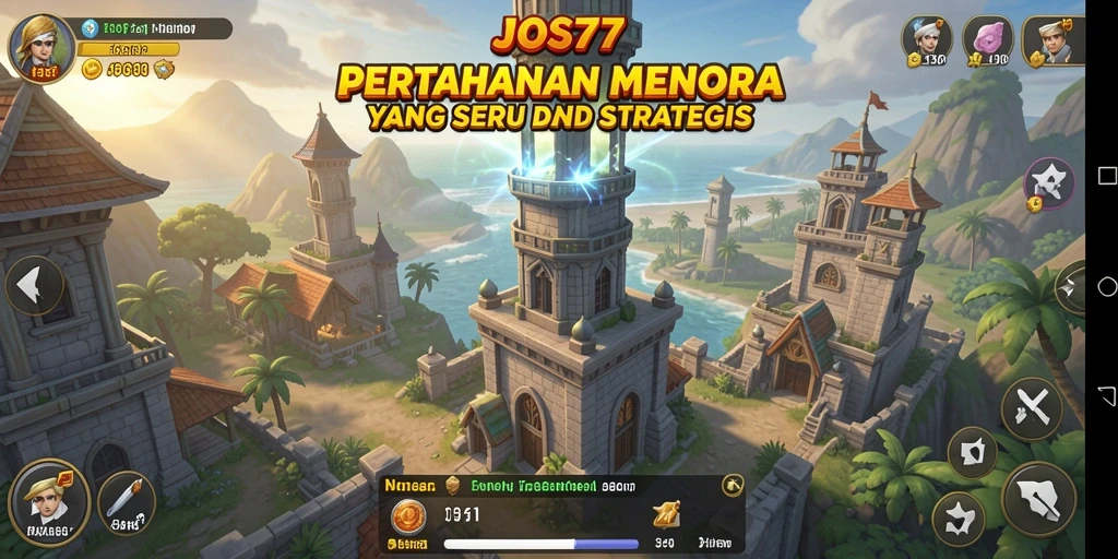 Gameplay JOS77 menampilkan pertahanan menara yang seru dan menantang.