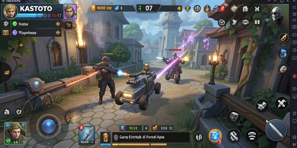 Screenshot KASTOTO menunjukkan gameplay strategis yang menarik.