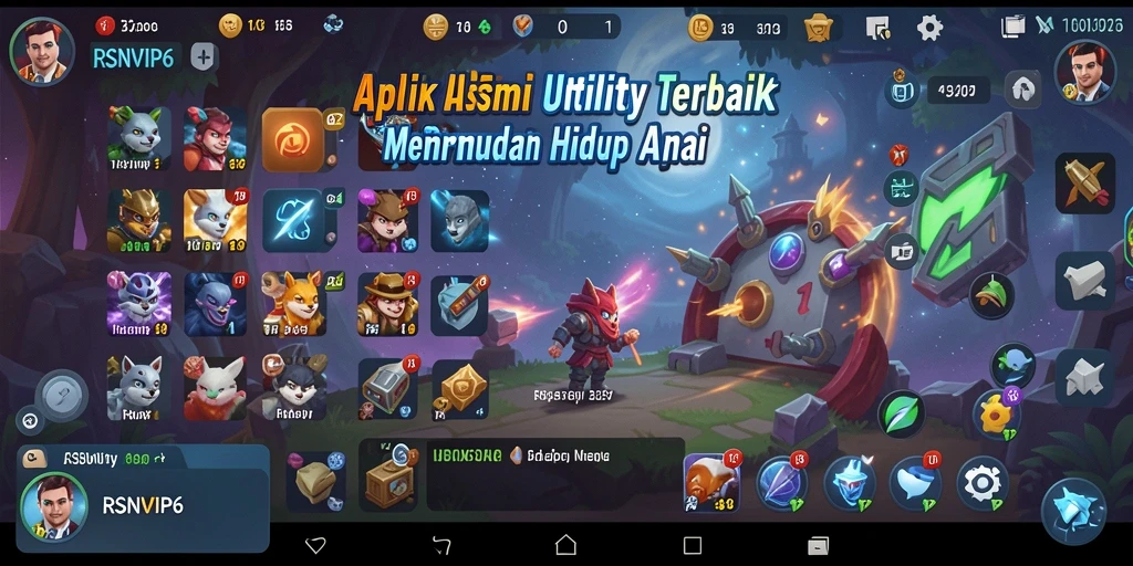 Tampilan antarmuka utama RSNVIP6 dengan fitur-fitur Utility yang lengkap.